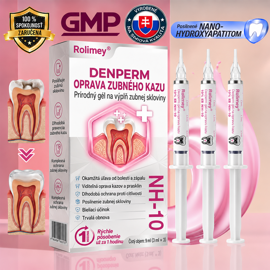 🇸🇰🛴🛴Rolimey® DenPerm – Prírodný gél na doplnenie zubnej skloviny na obnovu zubov poškodených kazom