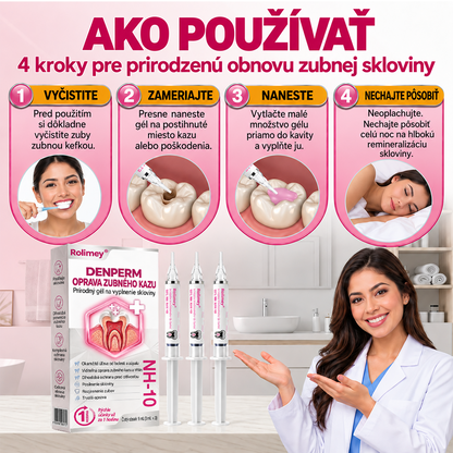 🇸🇰🚩🚩Rolimey® DenPerm – Prírodný gél na doplnenie zubnej skloviny na obnovu zubov poškodených kazom