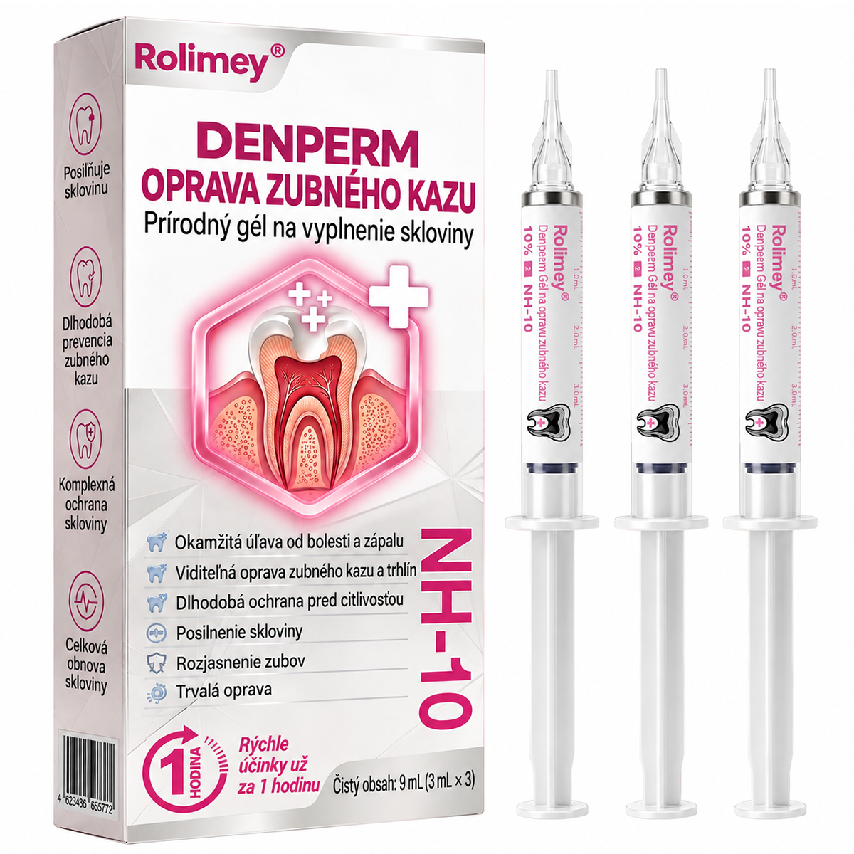 🇸🇰🚩🚩Rolimey® DenPerm – Prírodný gél na doplnenie zubnej skloviny na obnovu zubov poškodených kazom