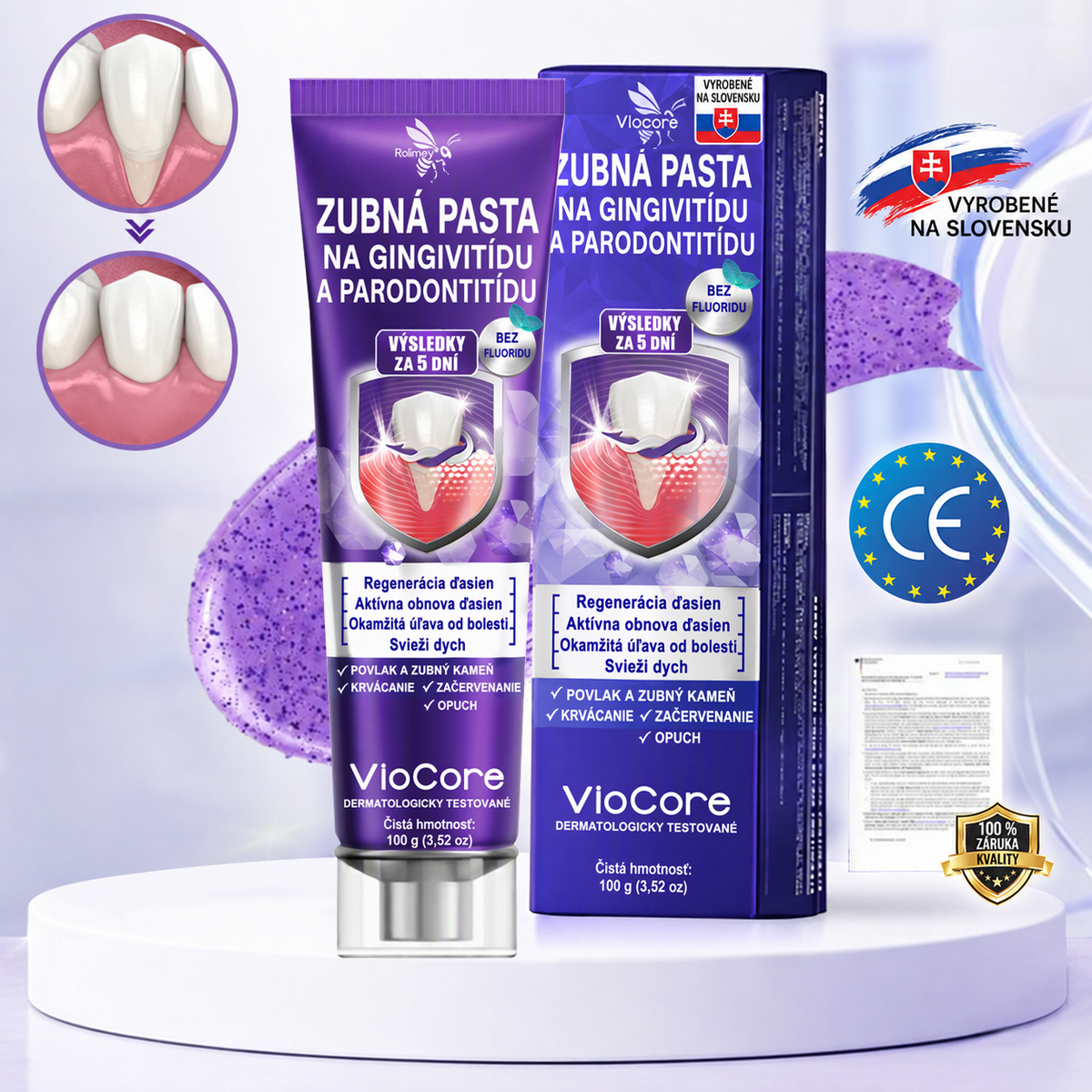 🥑🥑Rolimey® VioCore zubná pasta na liečbu zápalu ďasien a parodontitídy s včelím jedom